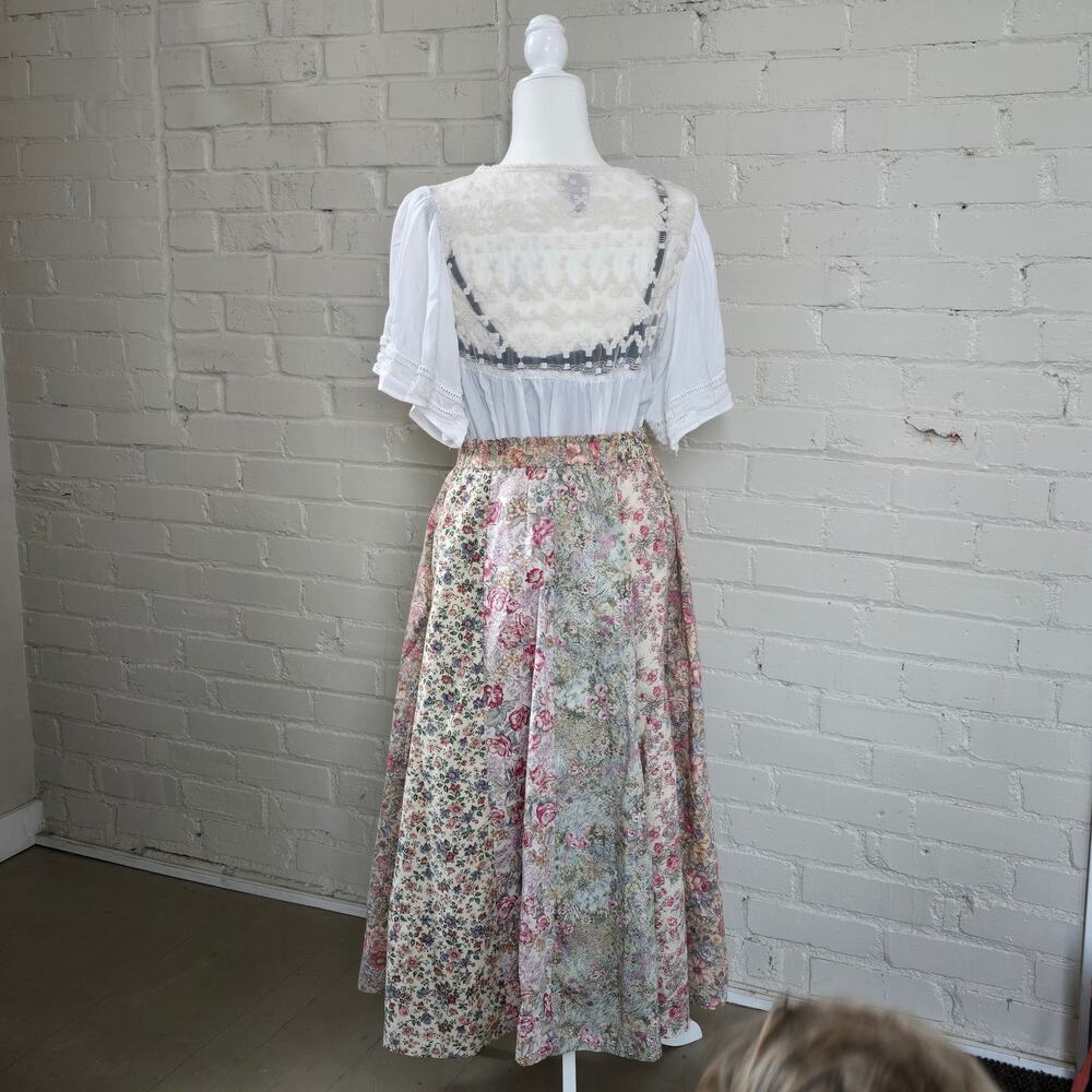 Patchwork Floral Maxi Skirt┃Handmade┃Bohemian, Fairycore, Cottagecore, Artsy - Picture 2 of 7